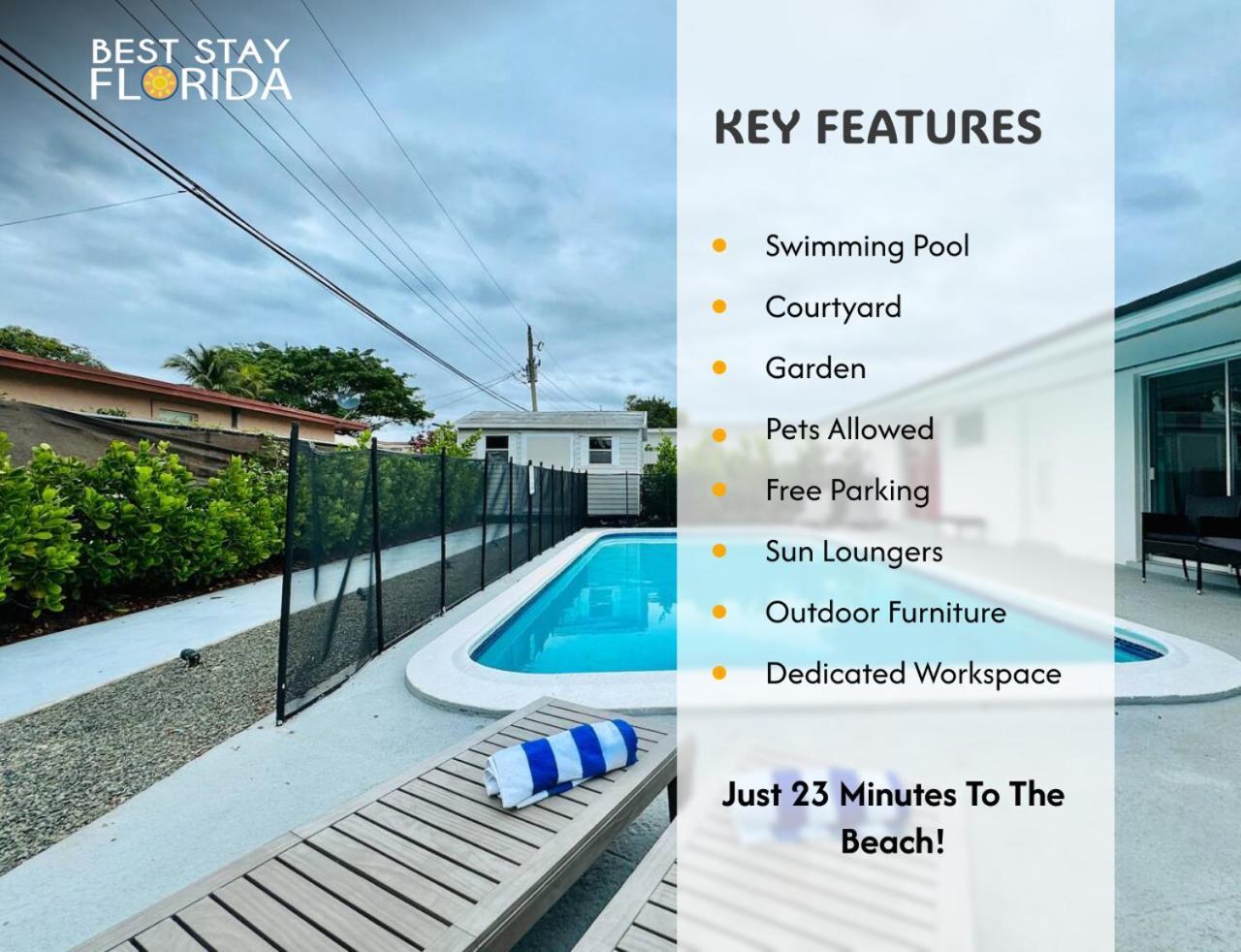 Tropical Villa Pool Courtyard & Garden View 포트 로더데일 외부 사진